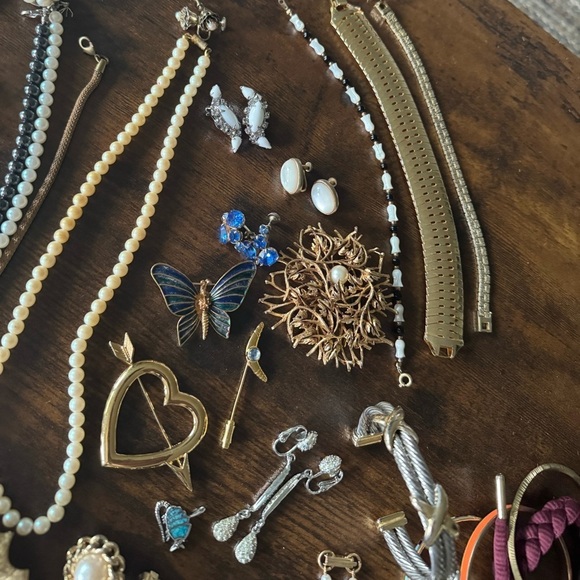 Vintage to Now Rhinestone Jewelry Lot Some Signed Swarovski Hobe Napier Monet - Picture 4 of 15